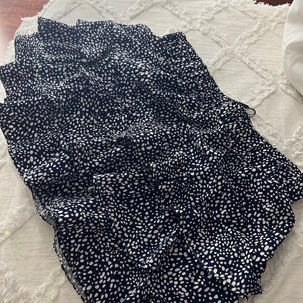 Navy blue Polka Dot Skirt